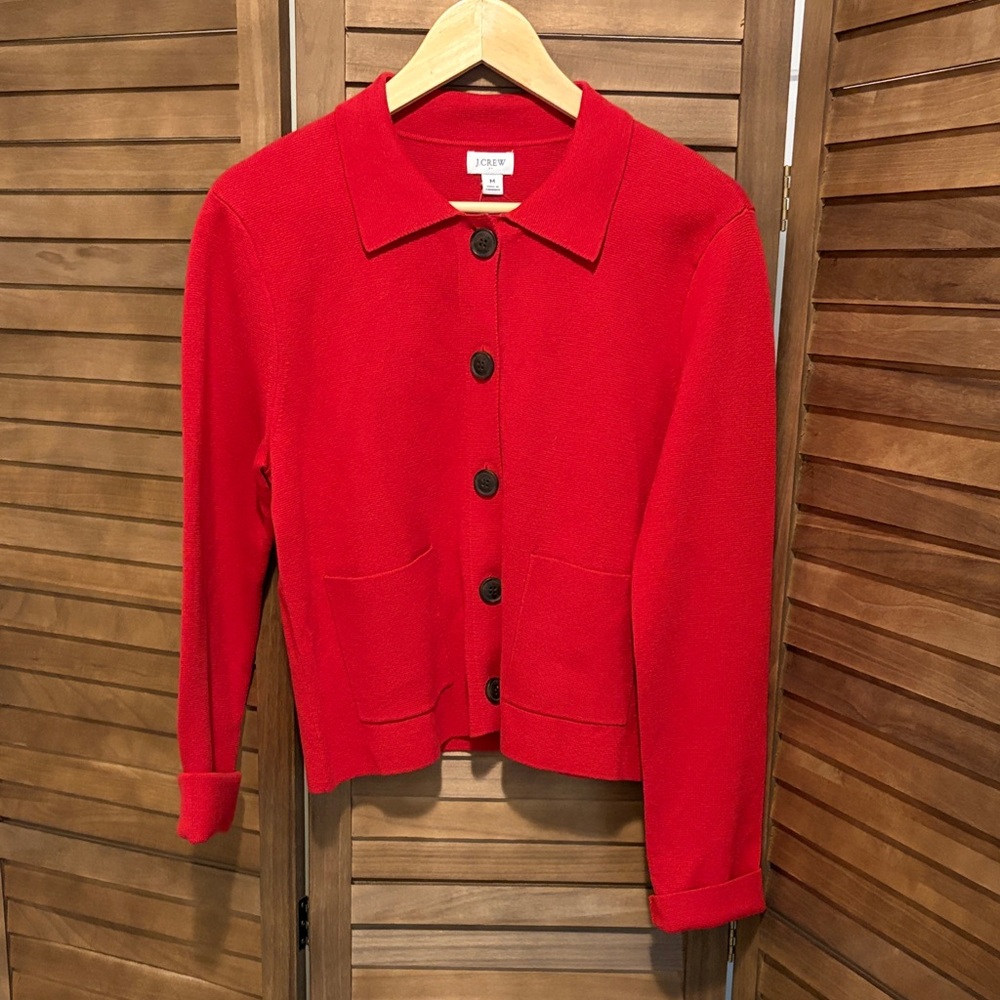 J. Crew Women's Scarlet Button-Up Cardigan